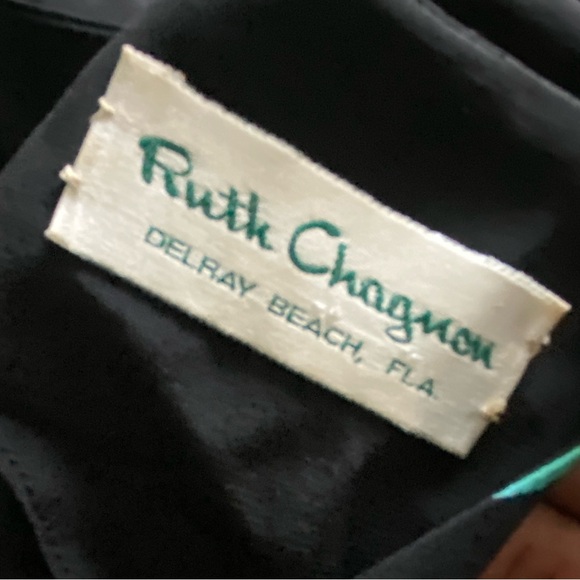 Ruth Chagnon of Delray Beach Resort Wear Silk Abstract Print Midi Caftan Dress! - Picture 6 of 7